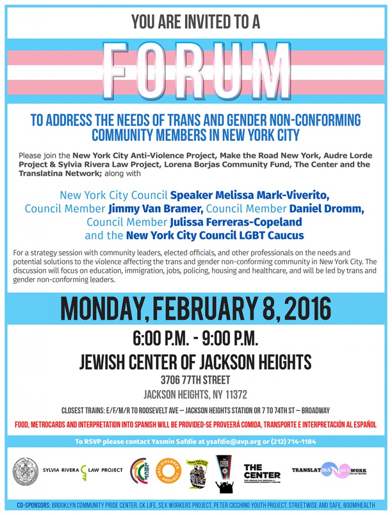 Flyer for City-wide forum