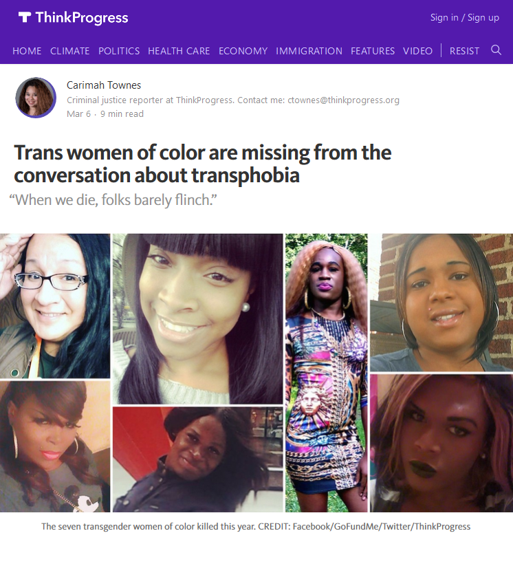 think progress twoc violence article